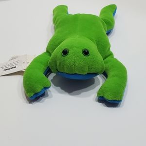 NWT green and blue plush frog stuffed animal
